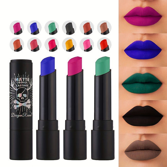 12 colors Long-Lasting and Waterproof Matte Lipstick Set with Non-Stick Cup - Perfect Gift for Girls and Women